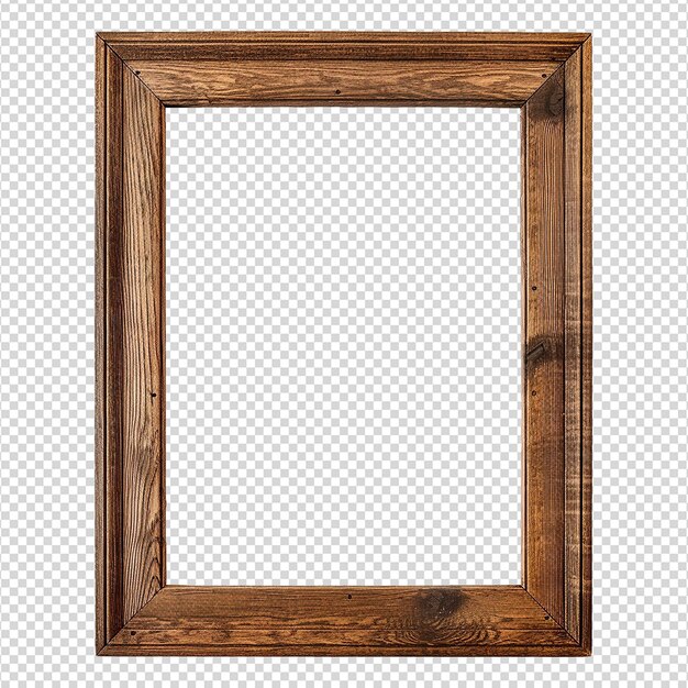 Rustic houten frame geïsoleerd op transparante achtergrond