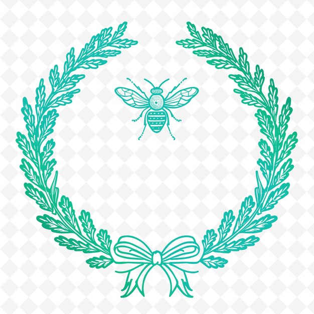 PSD rustic lavender wreath logo z dekoracyjnym kreatywnym projektem wektorowym z kolekcji nature