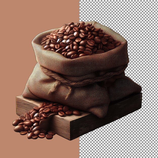 PSD rustic roasted bean heap png