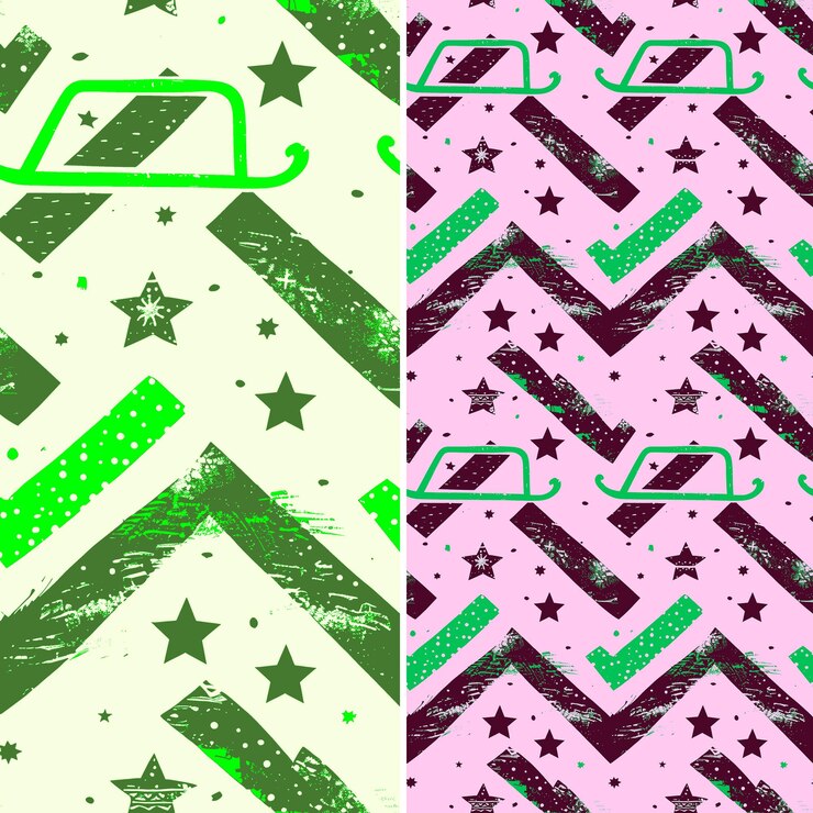 PSD rustic sledges with star silhouettes and retro design with c illustration vector pattern designs
