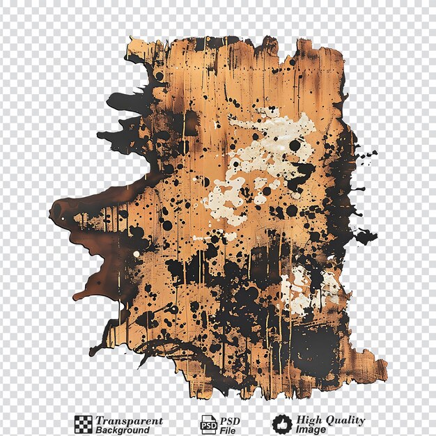 rustic splash texture abstract weathered surface isolated on transparent background