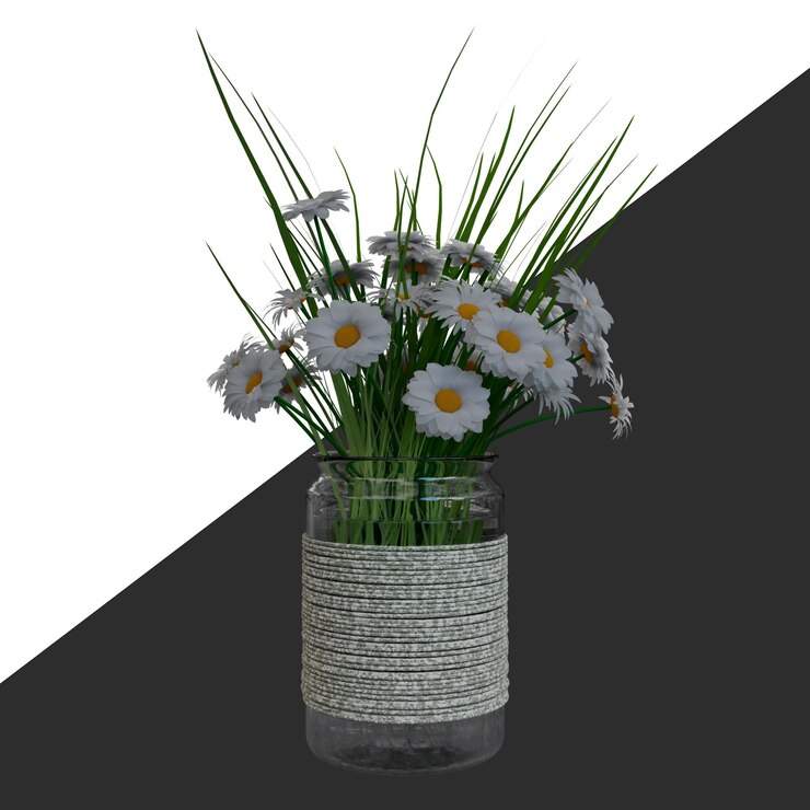 PSD rustic vase 3d