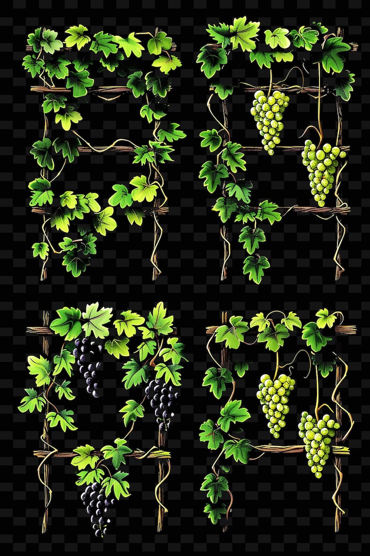 PSD rustic vineyard trellises пиксельное искусство с геометрическими формами формирует нас творческой текстурой y2k неоновые предметы