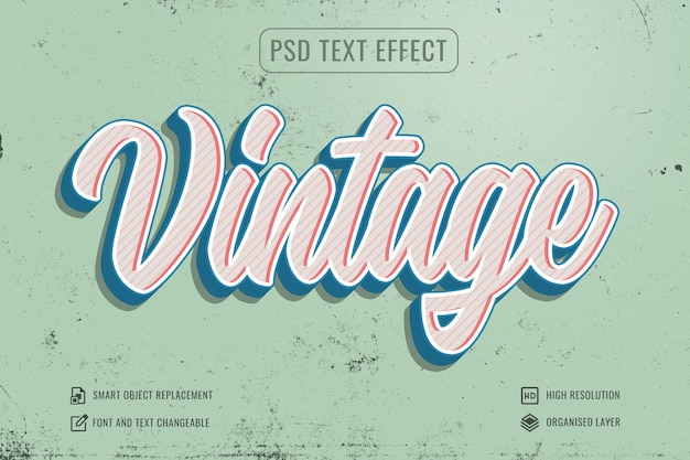 PSD effetto testo vintage rustico