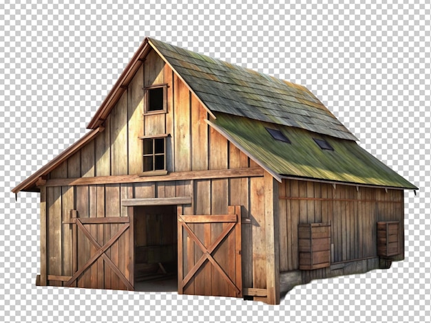 PSD rustic wooden house