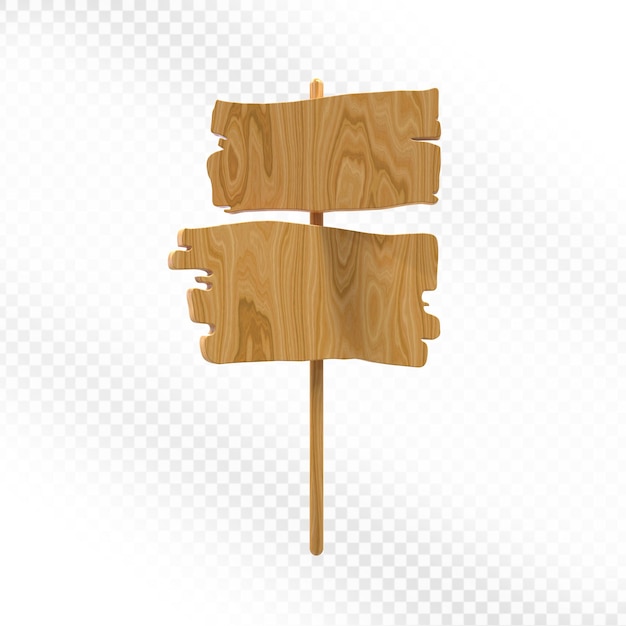 Rustic Wooden Sign with Blank Boards for Messages and Announcements