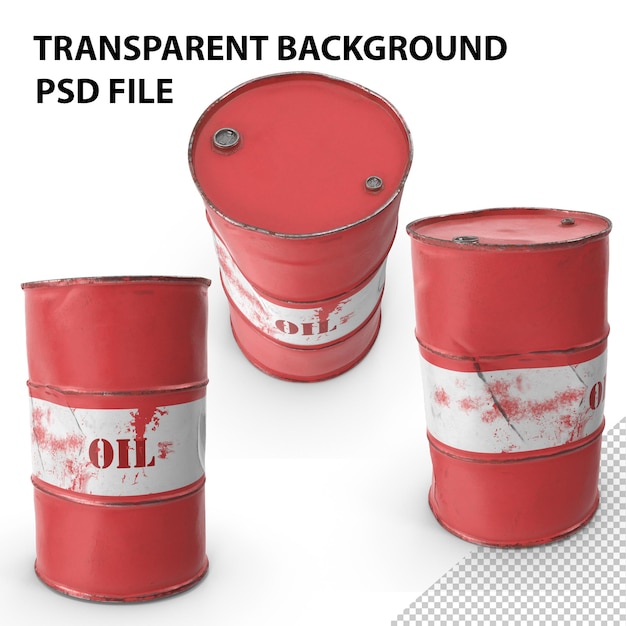 PSD rusty crude oil barrel png