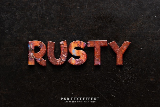 rusty text effect