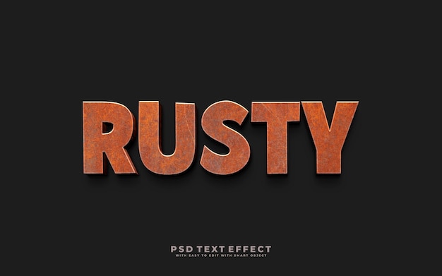 Rusty 텍스트 스타일 효과