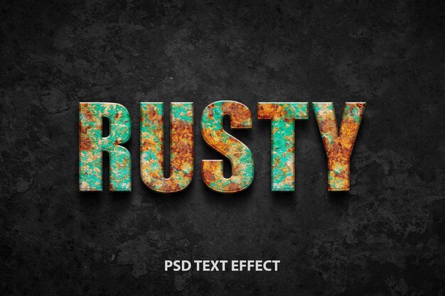 PSD rusty text style effect