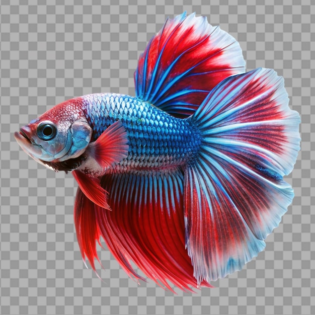 ryba betta izolowana izolowana na przezroczystym tle
