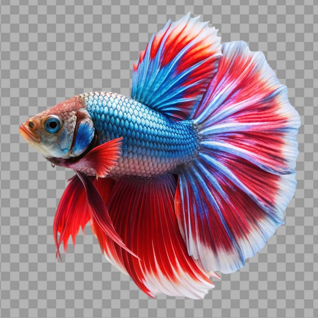 ryba betta izolowana izolowana na przezroczystym tle