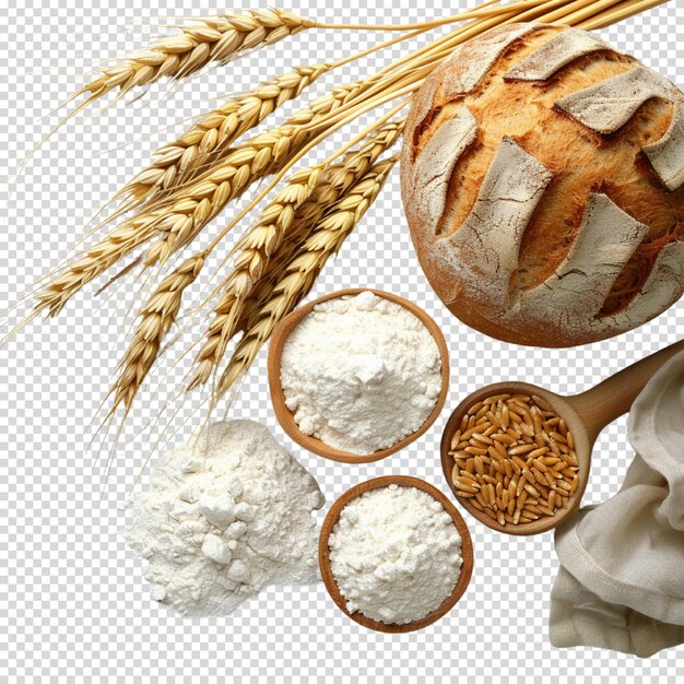 Rye bread isolated on transparent background sourdough bread day and bread day