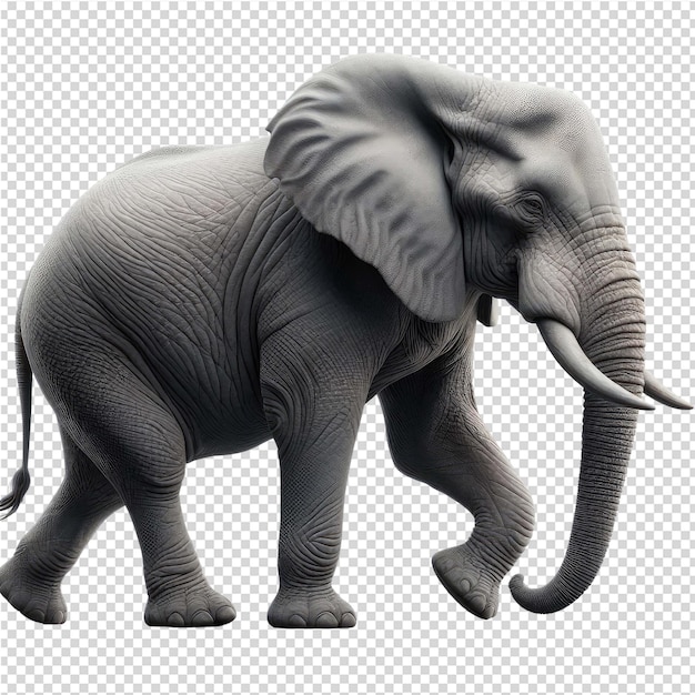 PSD rysunek słonia z dużym uchem