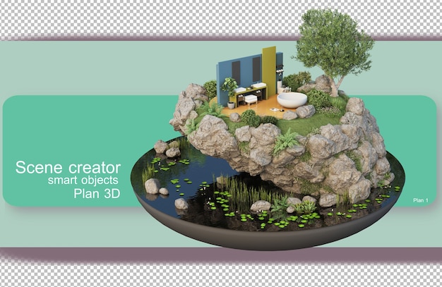 PSD rysunki architektoniczne i projektowe wnętrz w renderingu 3d