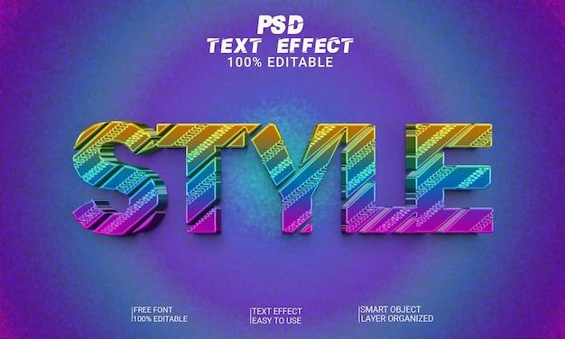 S 3d text effect psd file