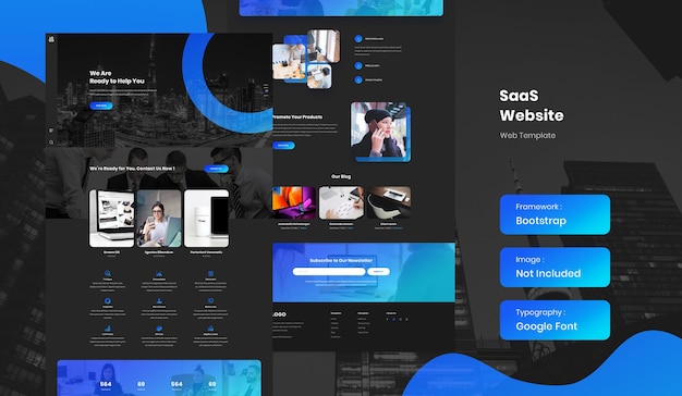 Saas and software business website template