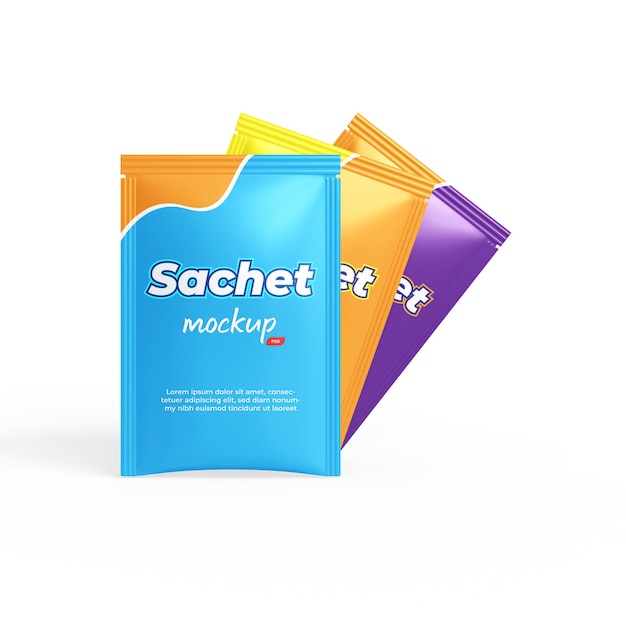 Sachet mockup psd