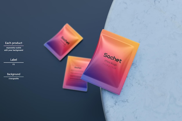 PSD sachet mockup