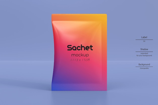 PSD sachet mockup