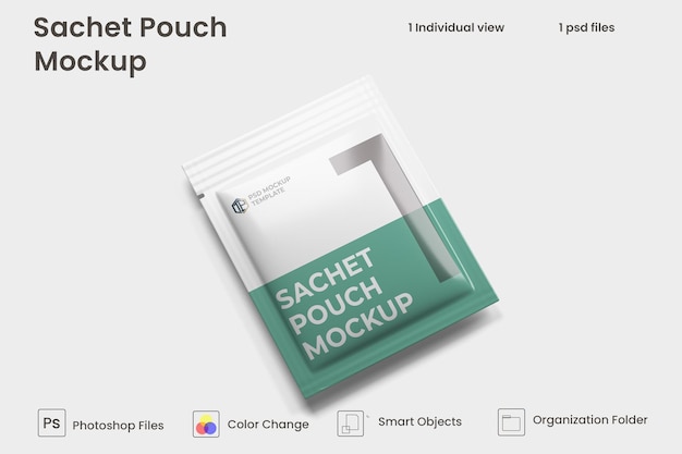 Sachet packaging mockup premium psd