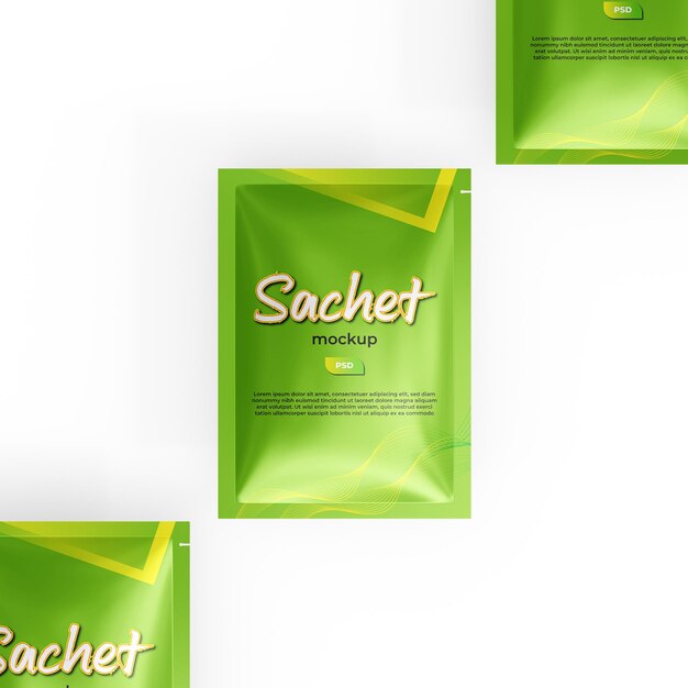 PSD sachet packaging mockup psd