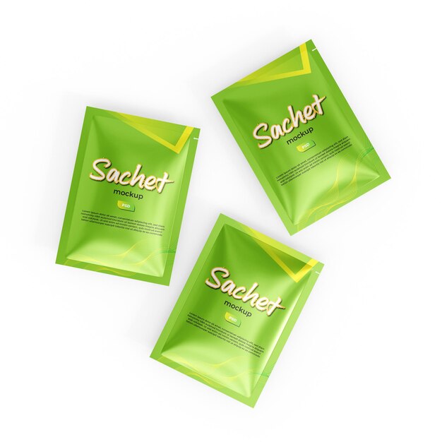 PSD sachet packaging mockup psd