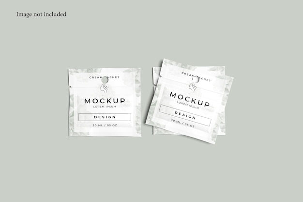 Sachet packaging mockup