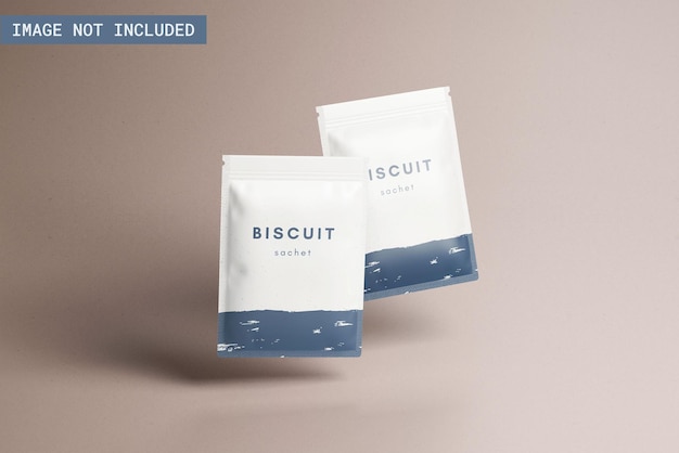 Sachet packaging mockup