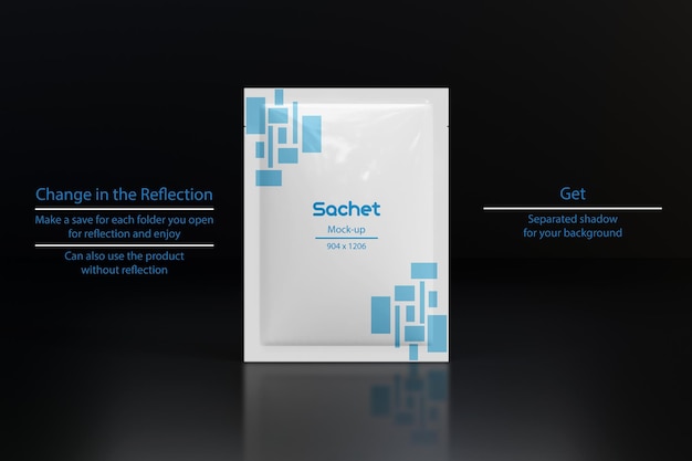 PSD sachet packaging mockup