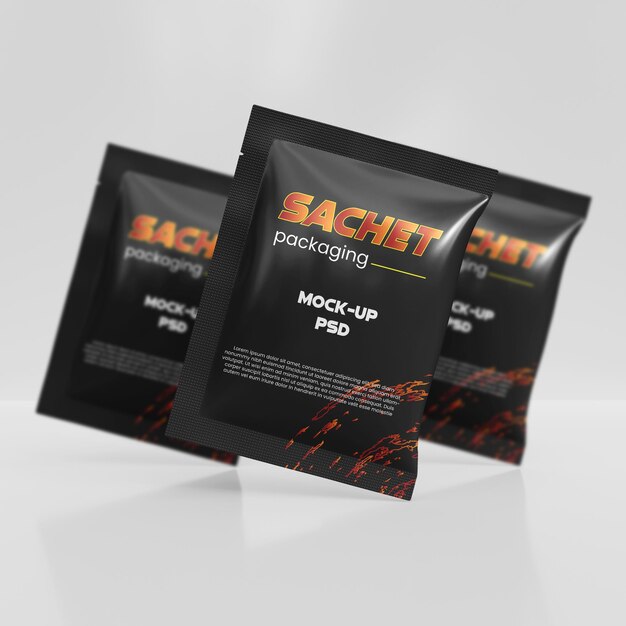 PSD sachet packaging mockup