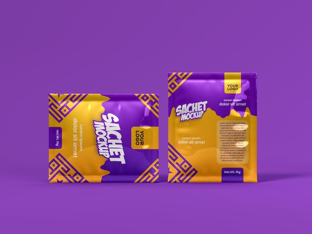 Sachet pakket mockup