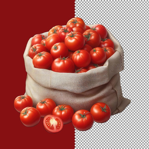 Sack of Fresh Tomatoes PNG