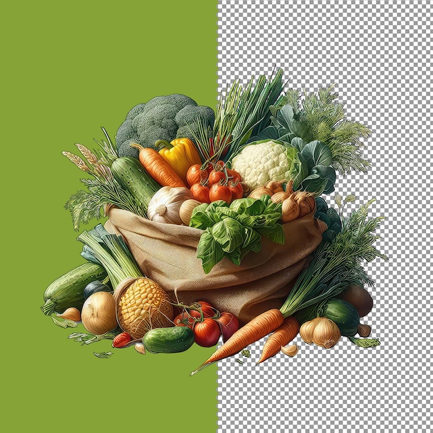 Sack of Green Goodness PNG