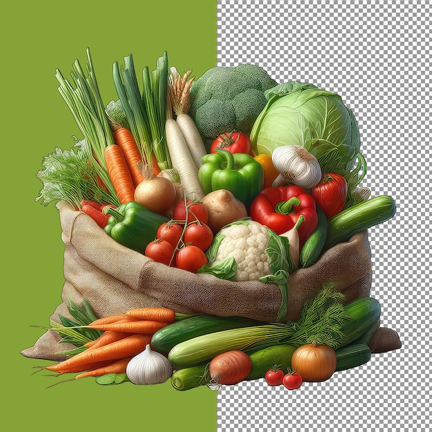 Sack of Green Goodness PNG