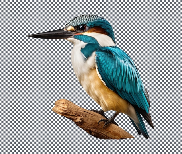 Sacred kingfisher isolated on transparent background