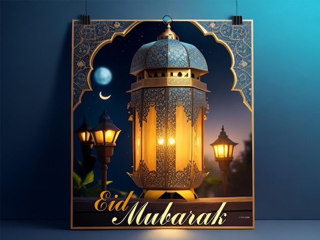 PSD sacrifice feast eid mubarak poster for social media post