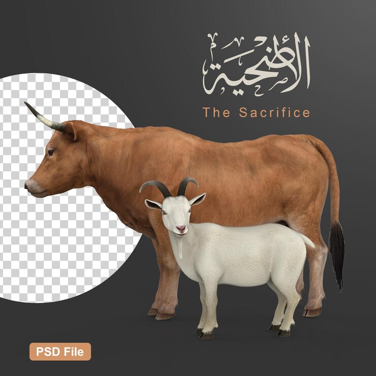 イスラムのお祝いの日とイードアルアドハーのための犠牲動物