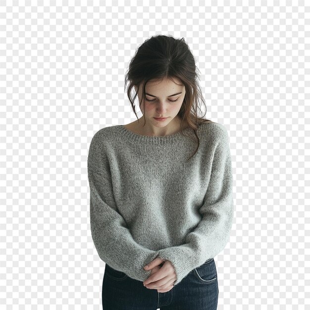 悲しい人 PSD 全身ポートレート PSD 感情的表現 PSD 悲しみのある人 PSD メランコリー