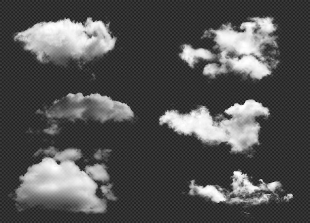 SÆT af realistisk skyelement, transparent sky, ultrarealistisk sky 300 dpi PSD-fil