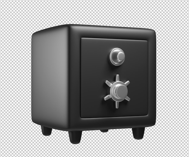 PSD safe box 3d illustration