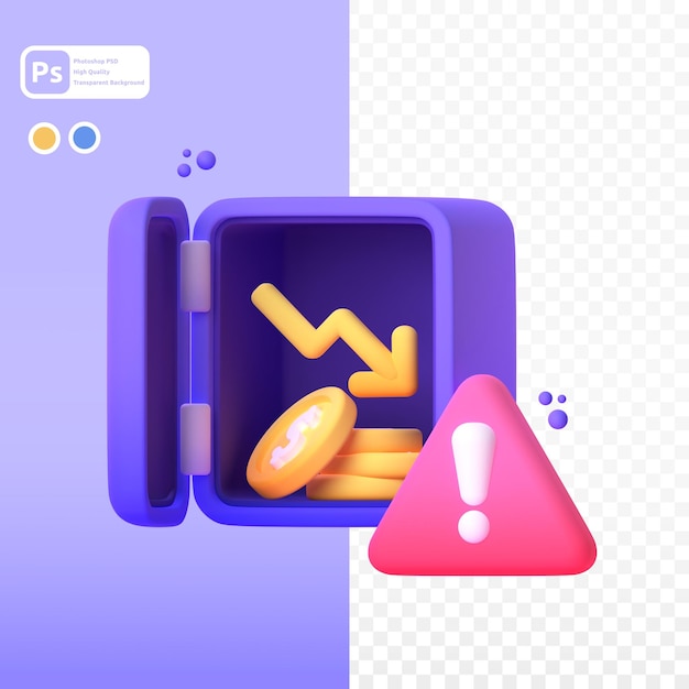 Safe Box in 3d render for graphic asset web presentation or other