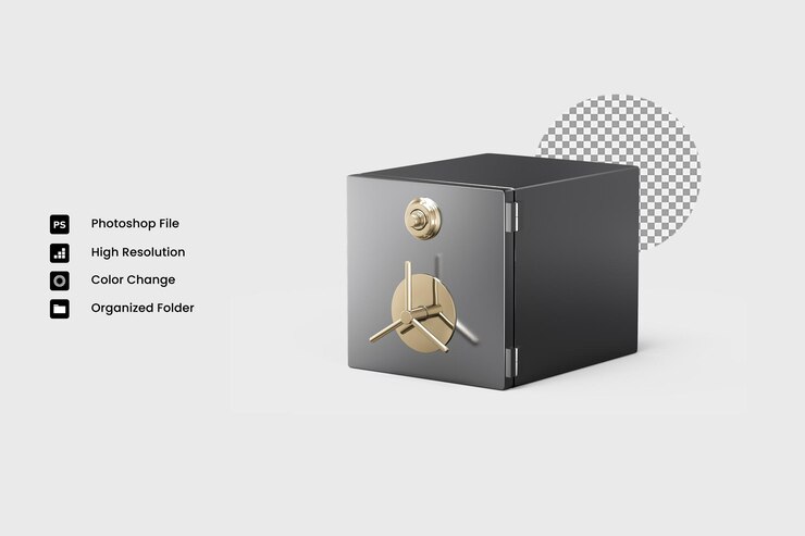 PSD сейф 3d рендеринг иллюстрация