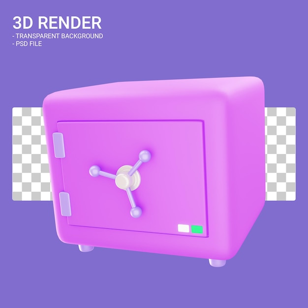 PSD safe money in 3d style