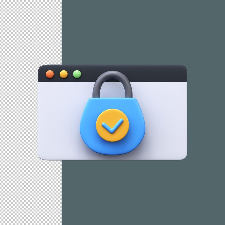 PSD safe page 3d data protection icon