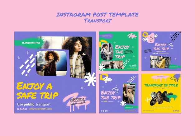 PSD safe transport instagram posts