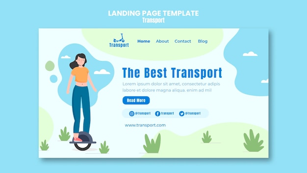 PSD safe transport landing page template