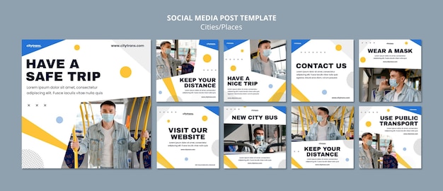 PSD safe trip social media post template