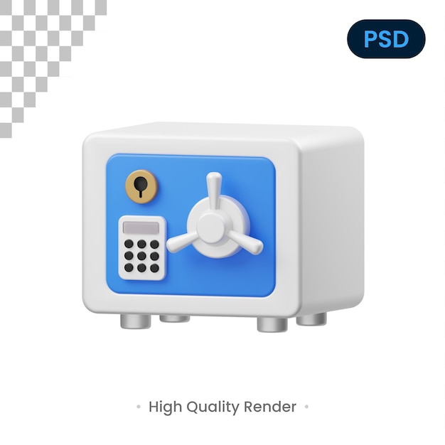 Сейф 3d icon premium psd