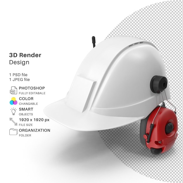 PSD safety engineering hat 3d modeling psd file realistic engineering hat